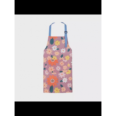 Фартук "Цветочный" дышащий, маслостойкий, регулируемый, цвет розово-сиреневый (Набор 3 шт.)