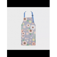 Фартук "Цветочный" дышащий, маслостойкий, регулируемый, цвет светло-голубой (Набор 10 шт.)
