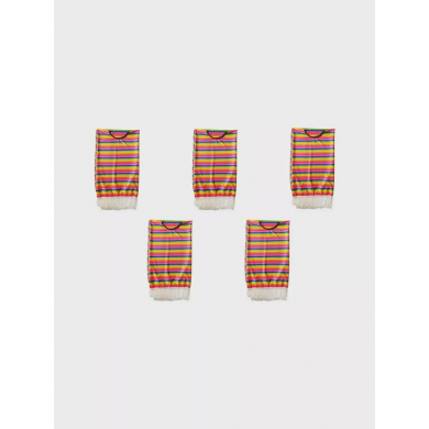 Мексиканское пончо, полоски радуга (Набор 5 шт.)