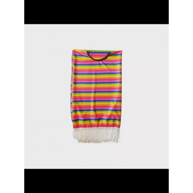 Мексиканское пончо, полоски радуга (Набор 10 шт.)