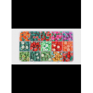 Набор "Фруктово-ягодный" из бусин для создания украшений, детский набор для творчества, рукоделия, подарок на день рождения, для девочки (2 набора)