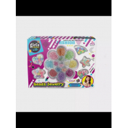 Набор подарочный для девочек "Цветочек" для создания украшений,  набор для творчества, подарок на день рождения для девочки (3 набора в комплекте)