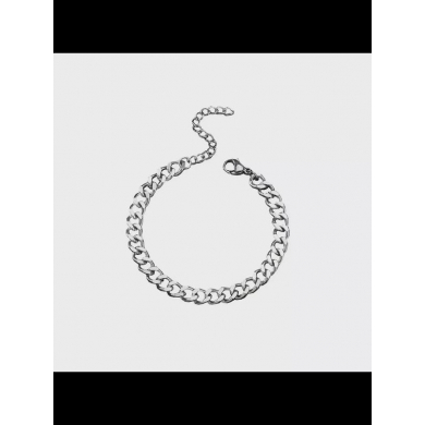 Стальной браслет мужской, унисекс, цвет серебристый, 22 см (Набор 3 шт.)