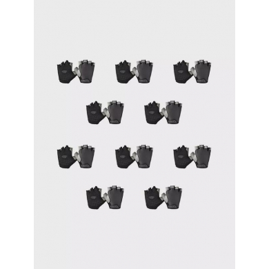 Мотоперчатки перчатки полуперчатки велосипедиста спортивные M, цвет серый (Набор 10 пар)