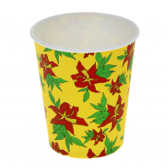 Стакан бумажный одноразовый "Огненный цветок", 250 мл ( Набор 10 шт.)