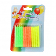 Свечи для торта "С Днем Рождения", 12 шт. в упаковке