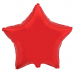 Шар воздушный фольгированный 4"/10см "Звезда" без рисунка, металл, цвет красный