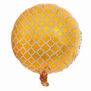 Шар воздушный фольгированный 18" Узор на золоте S30 Круг АГ