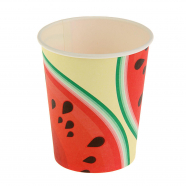 Стакан бумажный одноразовый "Арбуз" 250 мл ( Набор 10 шт.)