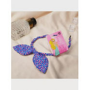 Ободок для волос "Веселые ушки" сердечки, синий