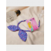 Ободок для волос "Веселые ушки" сердечки, синий