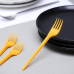 Вилка столовая 16,5 см, цвет желтый