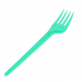 Вилка зеленая пластиковая одноразовая 16,5 см
