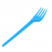 Вилка синяя пластиковая одноразовая, 16,5 см