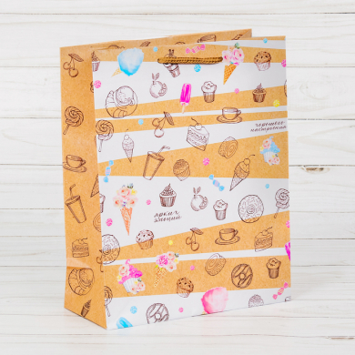 Пакет ламинат вертикальный "Хорошего настроения", S 11 x 14 x 5,5 см