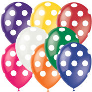 Шар воздушный латексный 12" "Горошек ассорти яркое" декоратор, 1 шт.