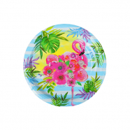 Тарелка бумажная гавайская "Фламинго", 18 см (набор 10 шт)