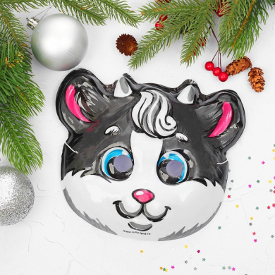 Маска пластиковая на резинке "Барашка"