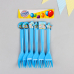 Пластиковые вилки "Пираты", набор 6 шт., цвет синий