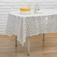 Скатерть одноразовая "Звезды", 137х220 см, цвет золотой