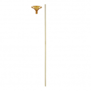 Трубочка 41 см d=6 мм и держатель-зажим для шаров Золото, 1 шт.