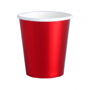 Стакан бумажный, одноразовый, набор 6 шт., цвет красный