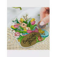 Магнит со скретч-слоем "Счастья и добра", 7 х 7 см