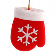 Подвеска "Варежка со снежинкой"