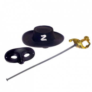 Набор героя "Зорро": шляпа фетр, маска, шпага