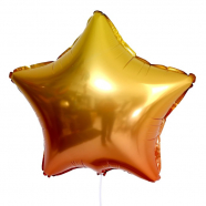 Шар фольгированный 18" "Звезда", градиент, цвет желтый
