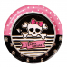 Тарелка бумажная одноразовая пиратская "Храбрая пиратка", набор 6 шт, 18 см