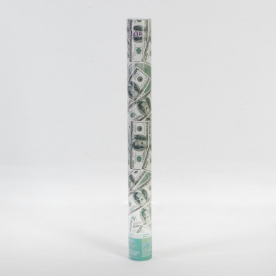 Пневмохлопушка "Доллар" 50 см (серпантин, бумага, доллары)