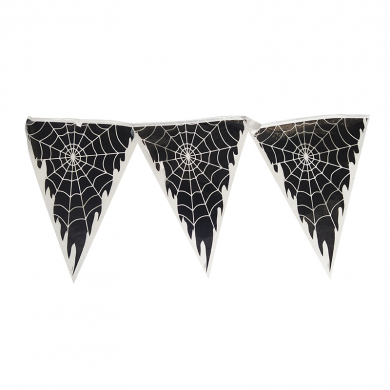Гирлянда растяжка на Хэллоуин "Пауки и паутина Halloween", длина 6 метров